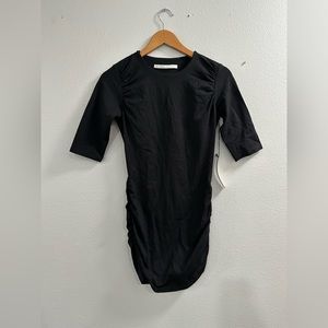 NWT Susana Monaco black Bodycon Ruched Dress
